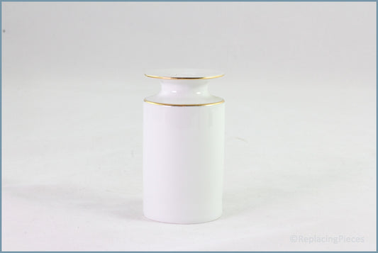 Thomas - White With Thin Gold Band - Salt Pot