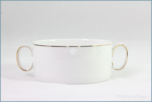 Thomas - White With Thin Gold Band - Soup Cup