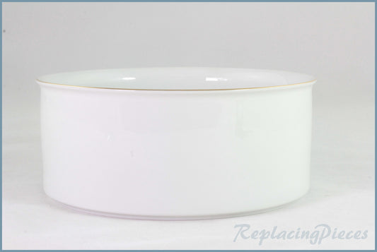 Thomas - White With Thin Gold Band - Salad Bowl