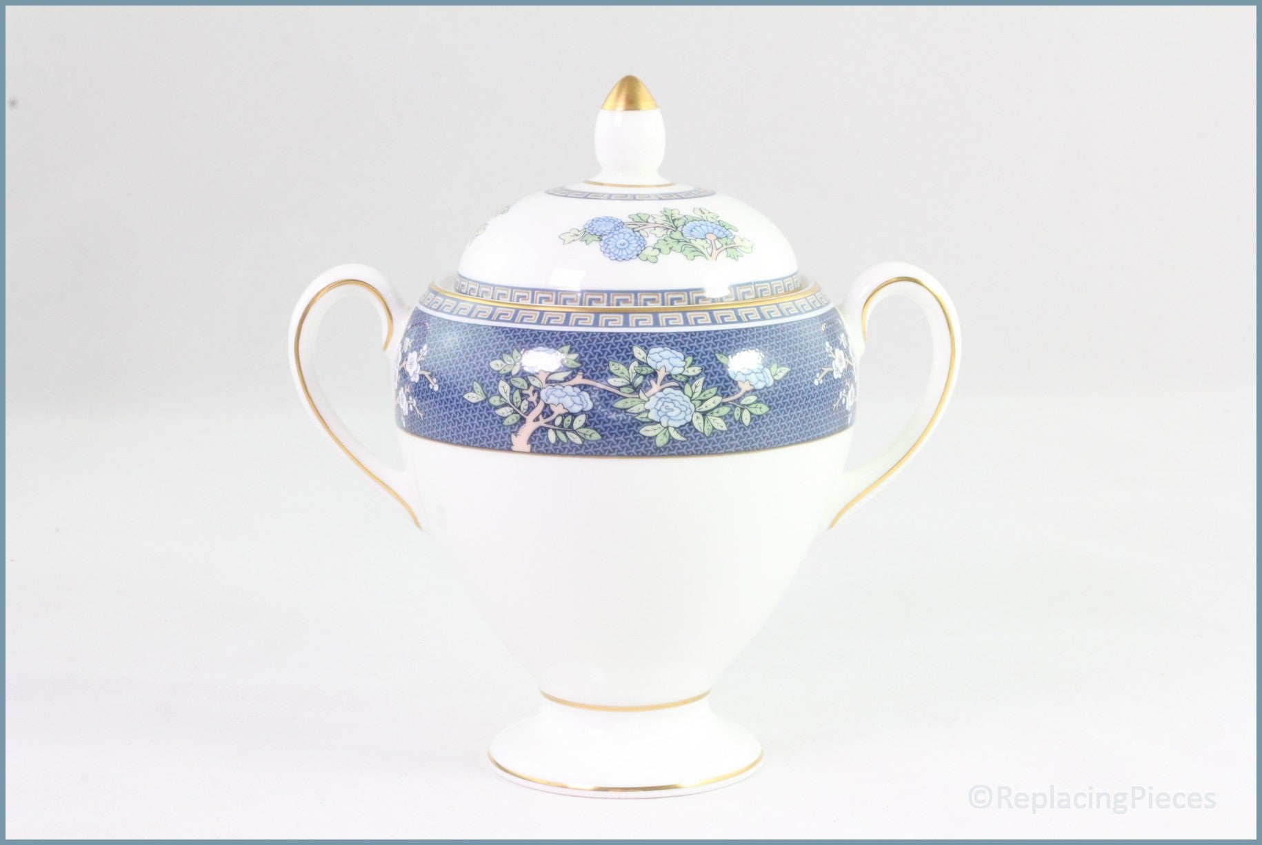 Wedgwood - Blue Siam - Lidded Sugar Bowl (Tall)