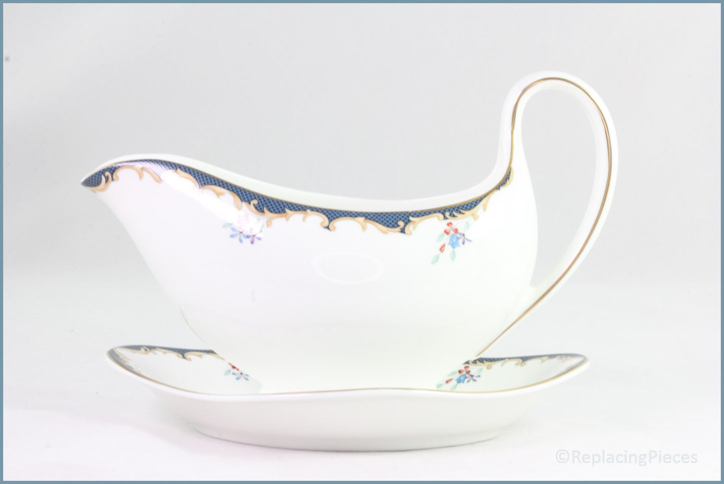 Wedgwood - Chartley - Fixed Gravy Boat & Stand