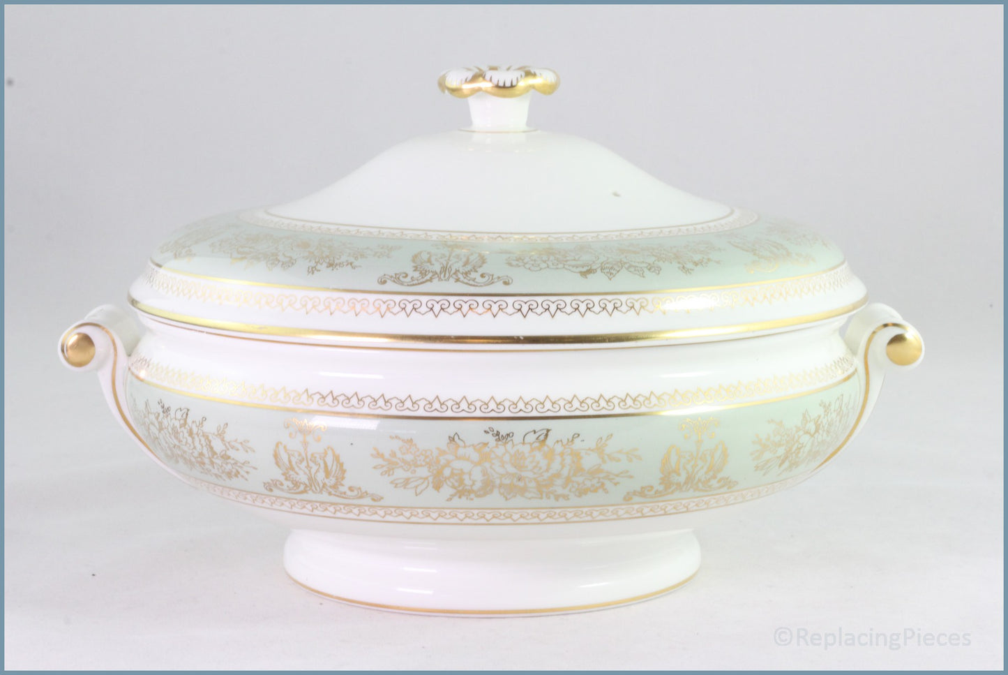 Wedgwood - Columbia (Sage Green) - Lidded Vegetable Dish