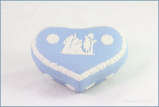 Wedgwood - Jasperware (Pale Blue) - Box - Heart Shaped