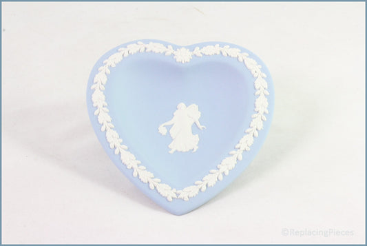 Wedgwood - Jasperware (Pale Blue) - Card Suits Pin Tray - Heart