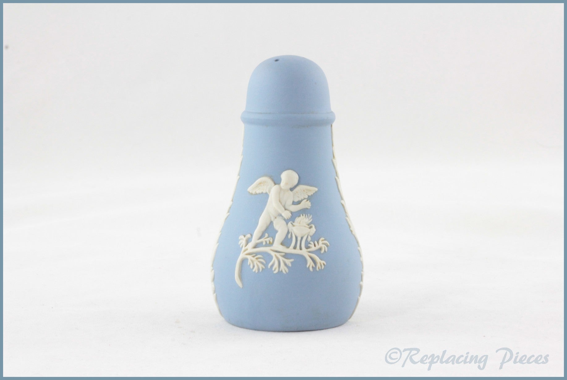 Wedgwood - Jasperware (Pale Blue) - Salt Pot