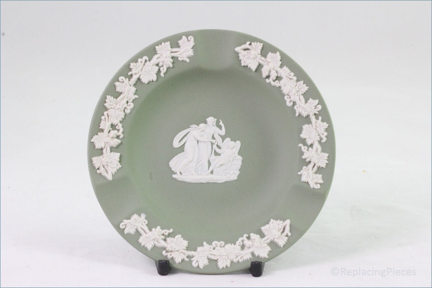 Wedgwood - Jasperware (Sage Green) - Ashtray (3 Rests)