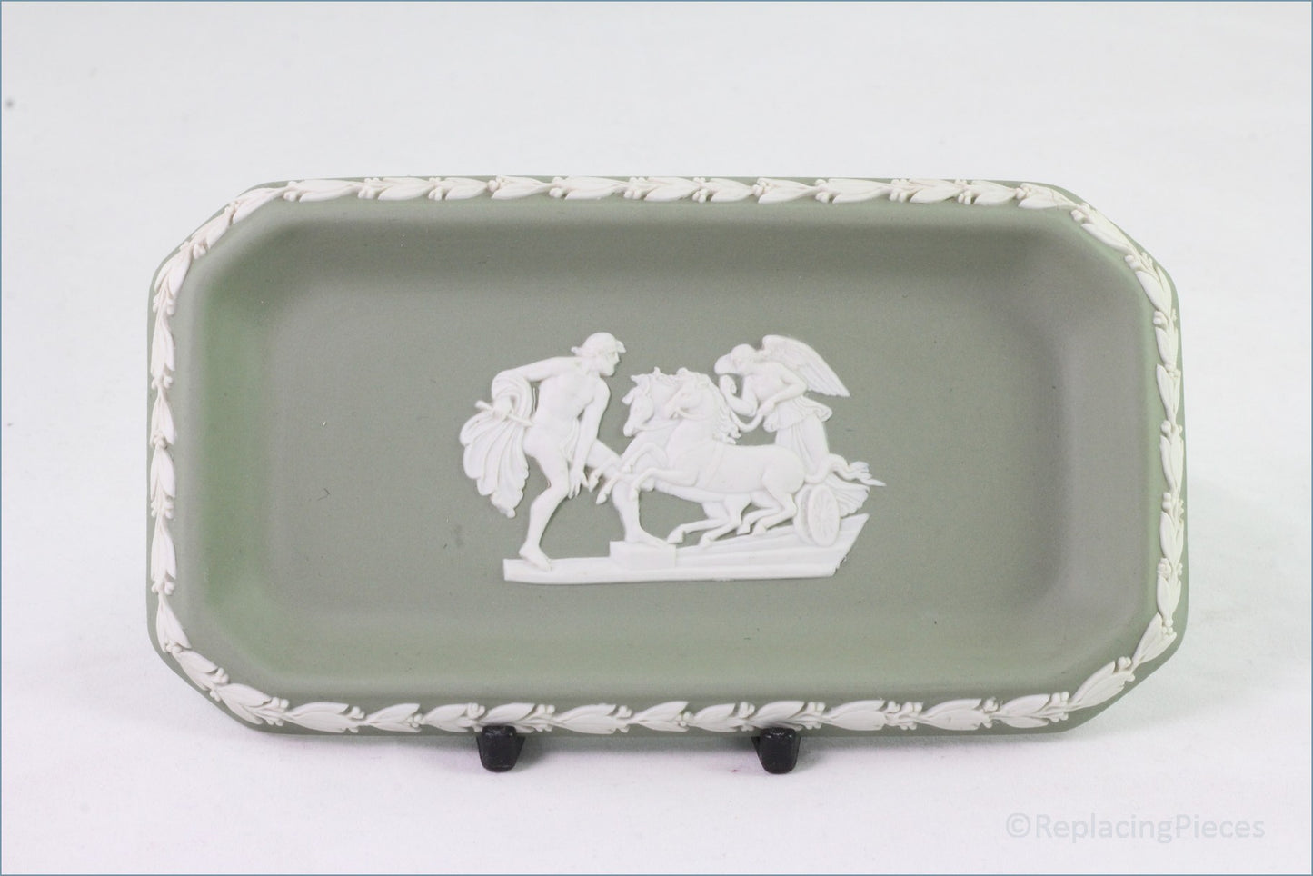 Wedgwood - Jasperware (Sage Green) - 6 1/4" Oblong Tray