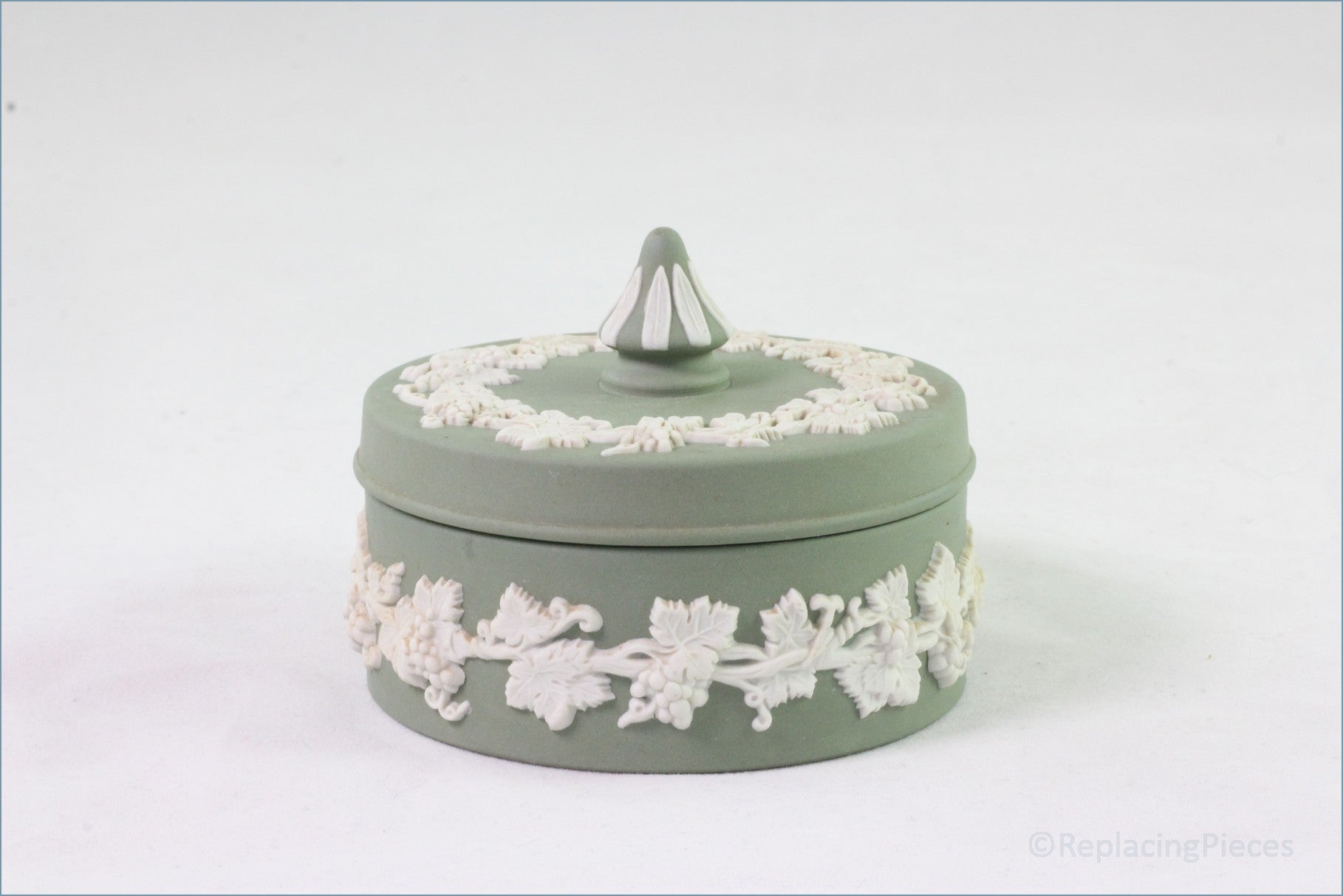 Wedgwood - Jasperware (Sage Green) - 3 1/8" Round Box