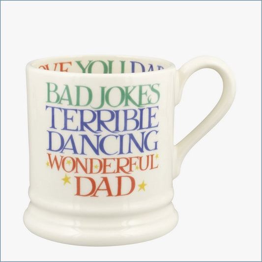 Emma Bridgewater - Rainbow Toast 'Wonderful Dad'  - 1/2 Pint Mug