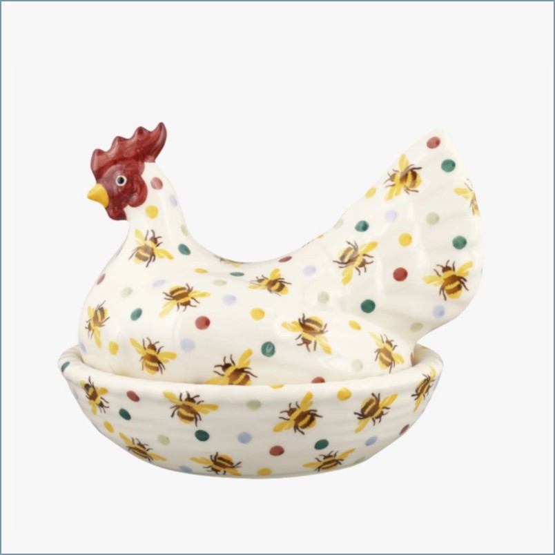 Emma Bridgewater - Bumblebee & Small Polka Dot Large Hen On Nest (Boxed)