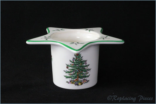 Spode - Christmas Tree - Star Shaped Candle Holder
