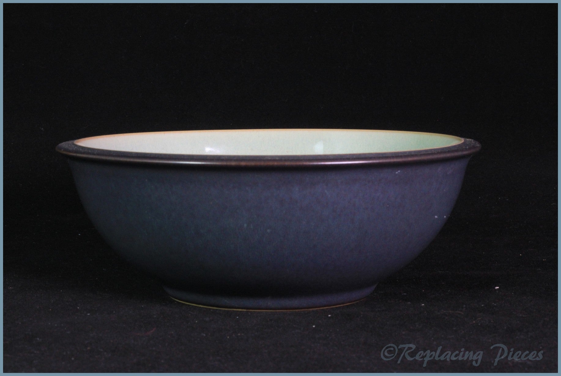 Denby - Energy - Cereal Bowl (Green On Charcoal)