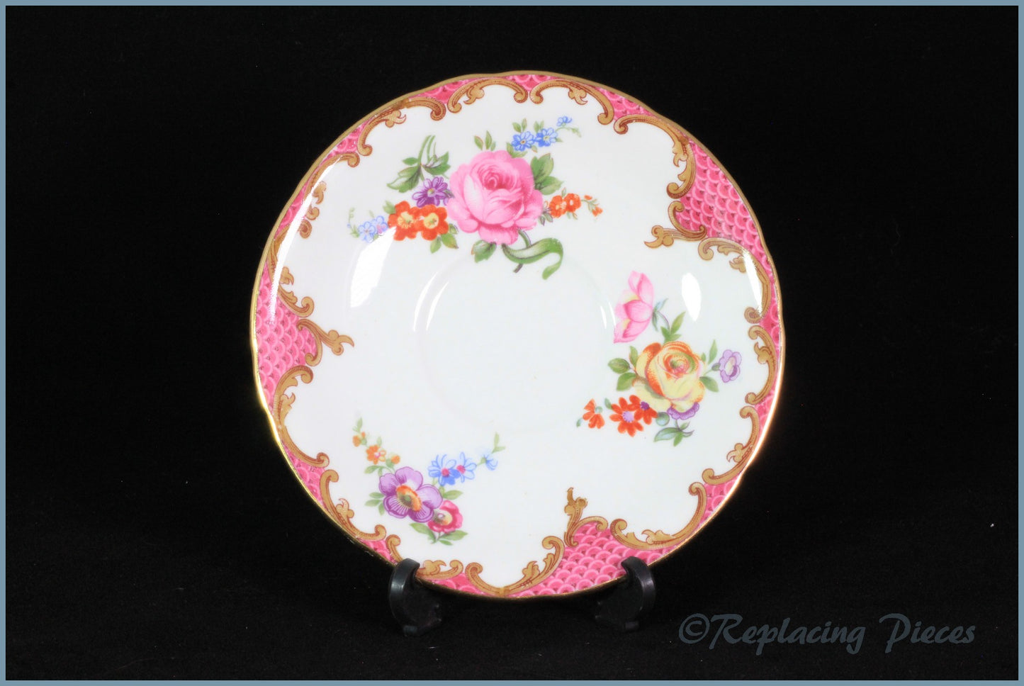 Aynsley - Tudor Pink - Coffee Saucer