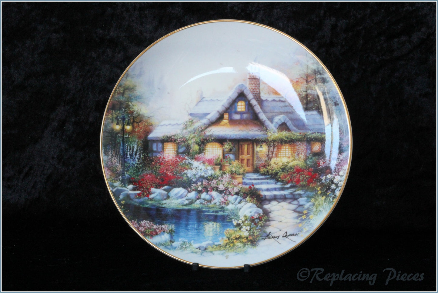 Royal Doulton - The Cottage On Rosetree Pond