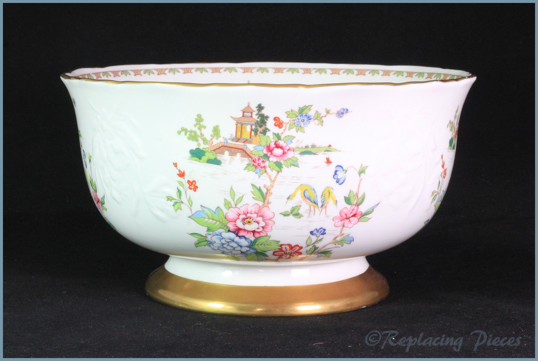 Crown Staffordshire - Pagoda - Footed Salad Bowl