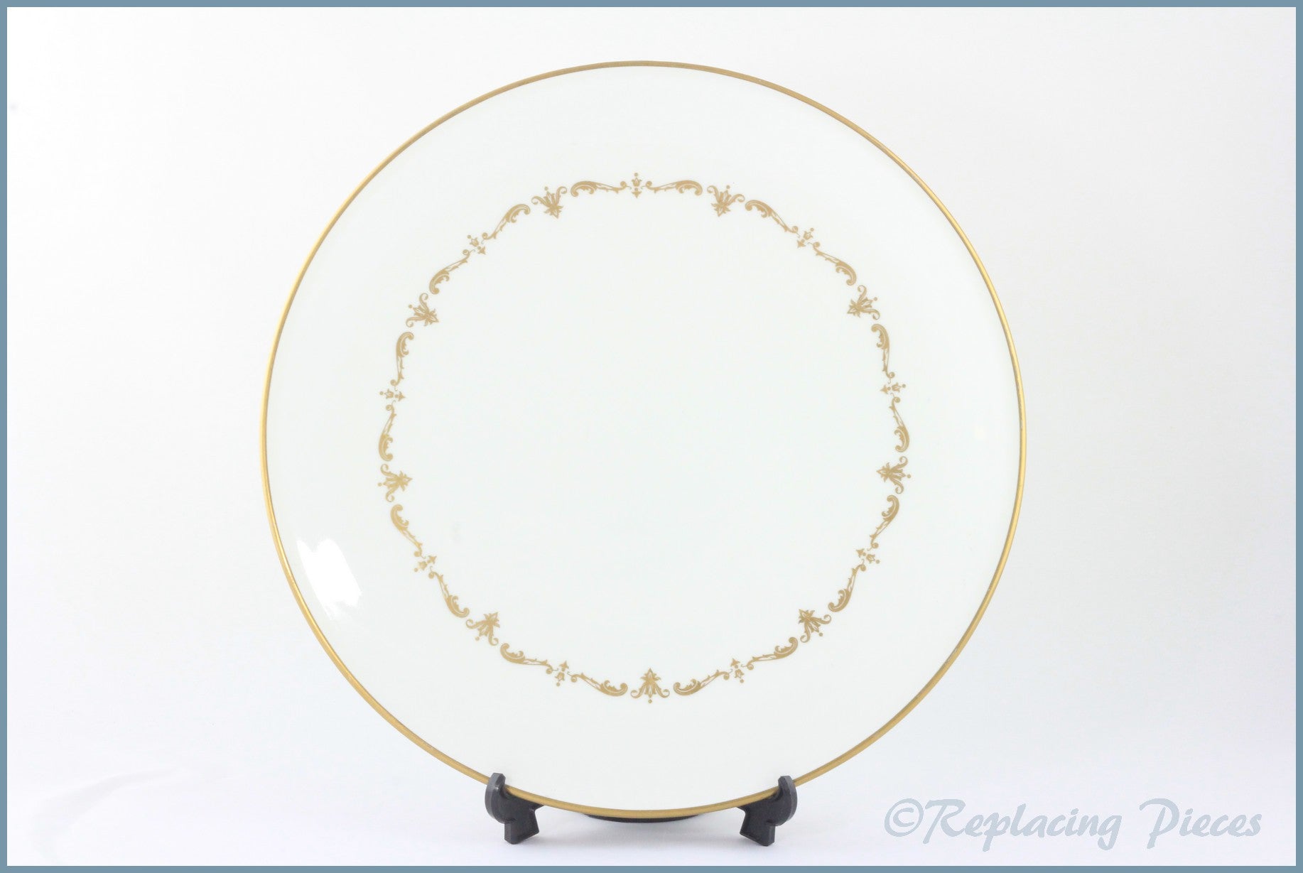 Royal Worcester - Gold Chantilly - Gateau Plate