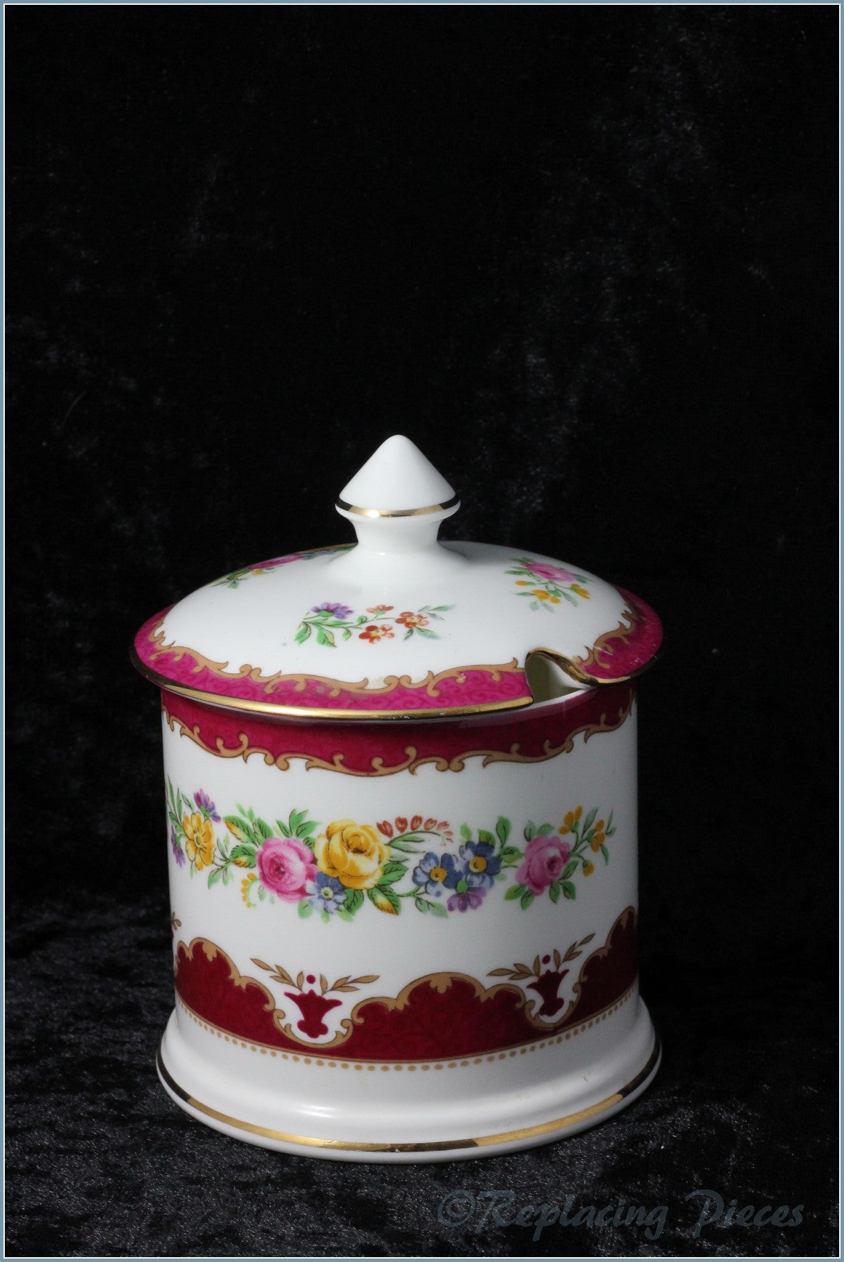 Crown Staffordshire - Tunis (Red) - Jam Pot