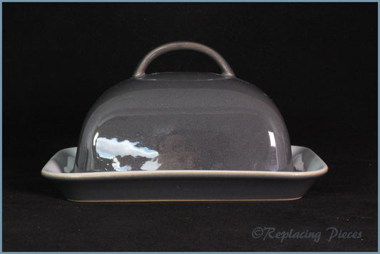 Denby - Saville Grey - Lidded Butter Dish (Domed Lid)