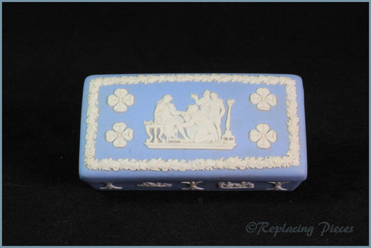 Wedgwood - Jasperware (Pale Blue) - Oblong Lidded Box