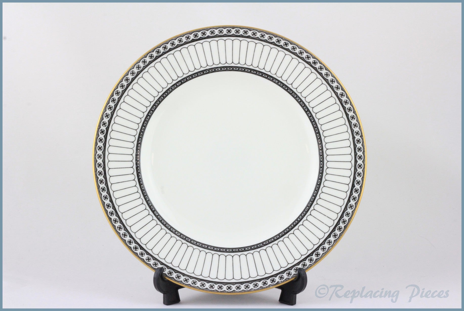 Wedgwood - Colonnade (Black) (R4340) - 8 1/8" Salad Plate