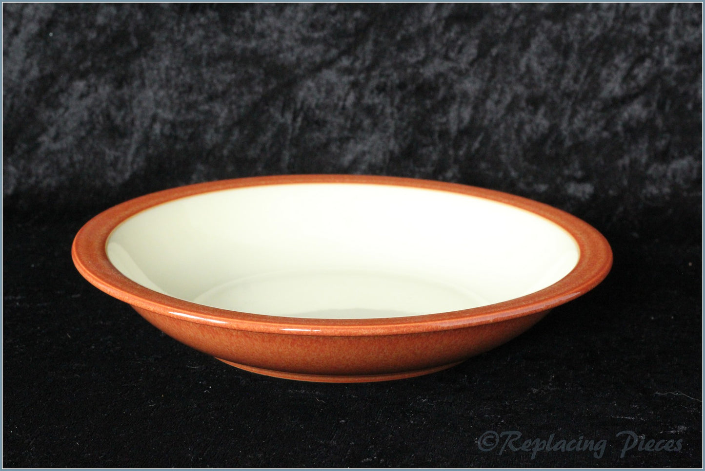 Denby - Fire - Rimmed Soup Bowl (Orange Underneath)