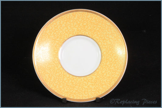 Royal Worcester - Celebration Of HRH 80th Birthday - Coffee Saucer (Yellow)