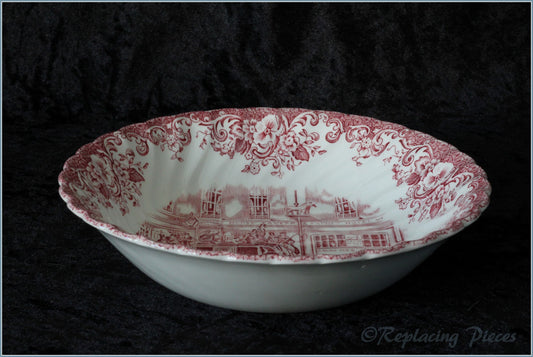 Johnson Brothers - Coaching Scenes (Pink) - Soup Bowl