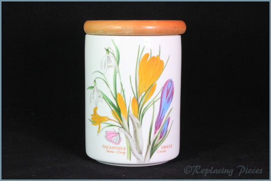 Portmerion - Botanic Garden - 5 1/2" Tall Storage Jar (Snowdrop)